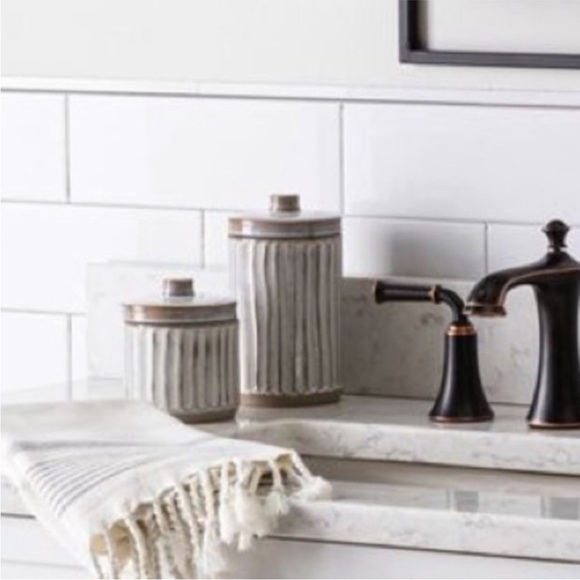 Hearth & Hand - Set of 3 Stoneware Bath Pieces NEW - Picture 7 of 11